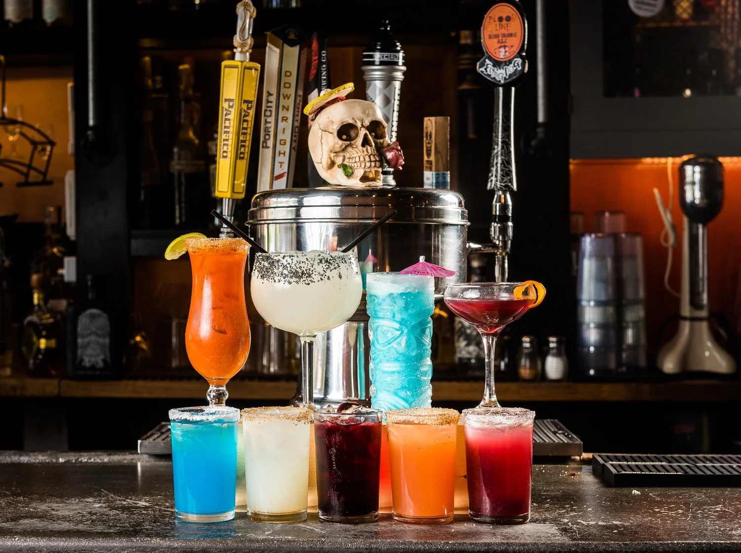 Cocktails photographed at the real El Chucho bar on 11th Street NW