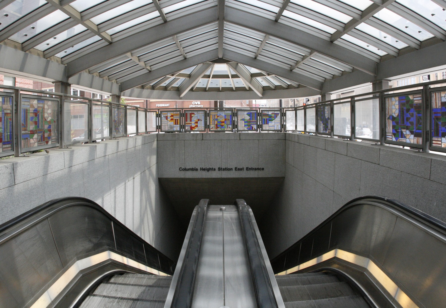 The real east entrance to Columbia Heights Metro station