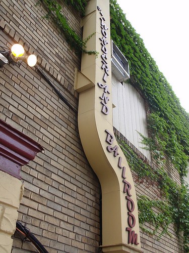 The real Wonderland Ballroom facade and vertical sign at 1101 Kenyon Street NW